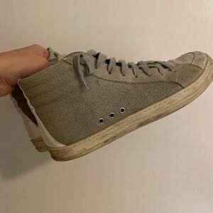 P448 Gray High-Top Sneakers | size 38